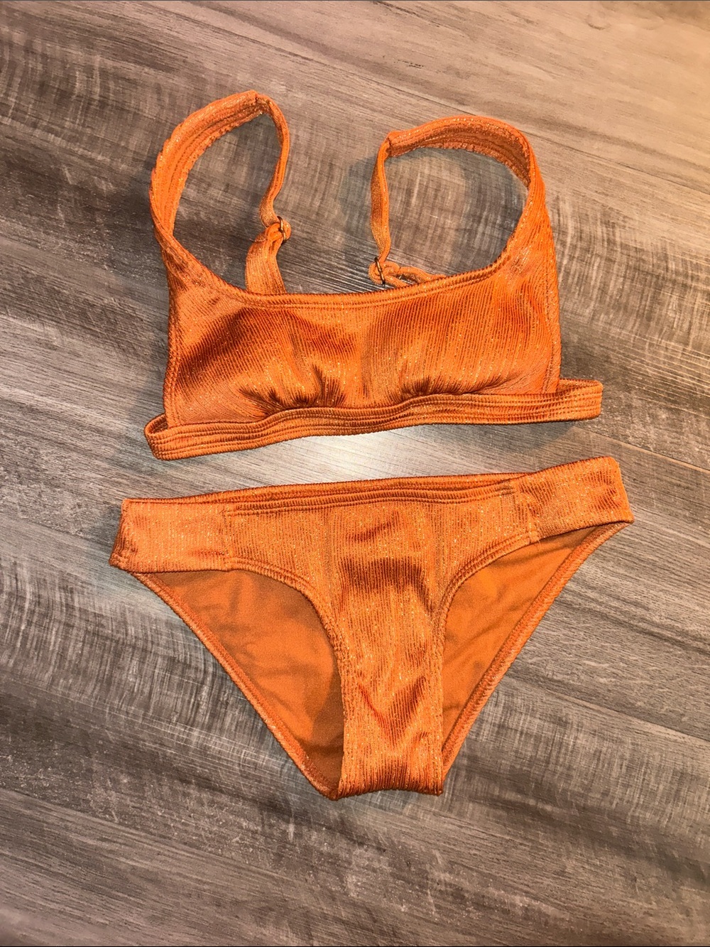 Xhilaration Ribbed Shimmer Bikini